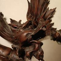 Antiquariato specchio con drago stile vittoriano