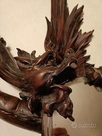 Antiquariato specchio con drago stile vittoriano