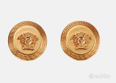 Orecchini bottone Versace Medusa grandi