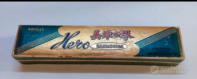 Armonica vintage HERO 48 fori con custodia 