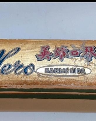 Armonica vintage HERO 48 fori con custodia 