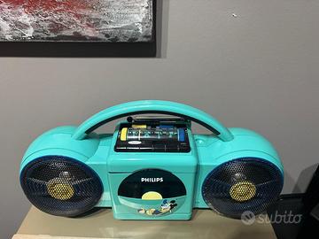 🎵 Philips Boombox Disney Vintage Turchese Radio/C