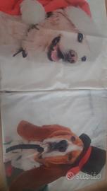 Nr. 2 federe Cuscini tema Natalizio con animali