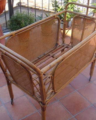 Culla/Lettini in vimini con paglia di Vienna