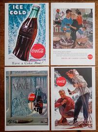 VECCHIE STAMPE COCA COLA VINTAGE SU CARTONCINO
