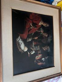Stampa antica natività del Caravaggio