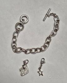 Bracciale Swarovski a catena con 2 charms