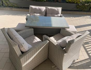 Tavolo e sedie giardino Rattan / set da esterno