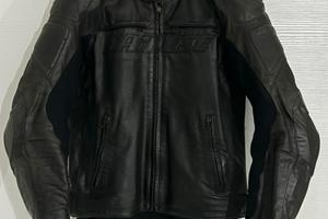 Giacca moto in pelle Dainese traforata taglia 48