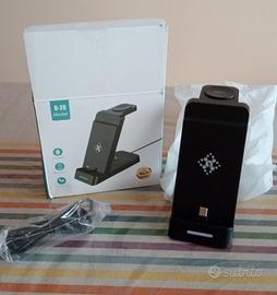 Caricabatterie stazione ricarica 3 in 1