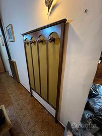Appendiabiti vintage da parete in legno – 4 ganci