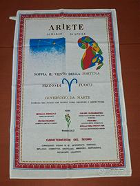 Strofinaccio Canovaccio puro Cotone Ariete Zodiaco