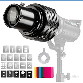 Snoot imbuto ottico per studio fotografico