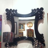 Specchio sagomato a Farfalla con cornice in legno