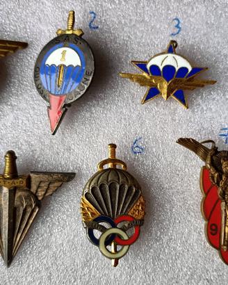 Distintivi  militari  PARACADUTISTI  Francesi
