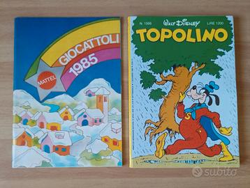 Catalogo giocattoli Mattel 1985+Topolino 1566 rari