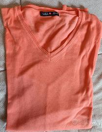 Maglioncino cotone Pull Love salmone