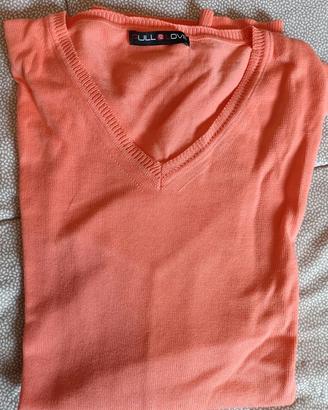 Maglioncino cotone Pull Love salmone