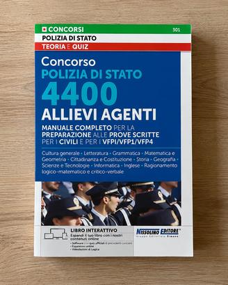 Concorso Polizia di Stato. 4400 allievi agenti.