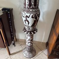 Vaso VIETRI decorato+colonna/piedistallo abbinato