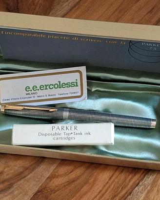 Parker 75 cisele Sterling Silver penna Stilografic