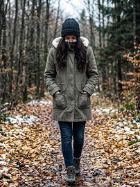 W WEAR Parka color cachi nuovo
