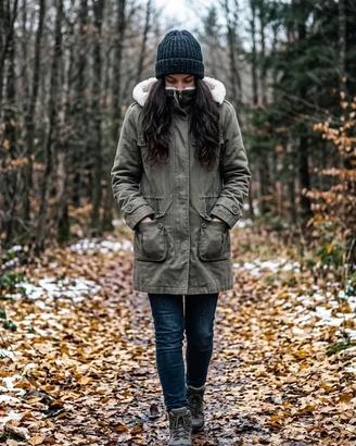 W WEAR Parka color cachi nuovo