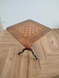 Tavolo scacchiera in legno