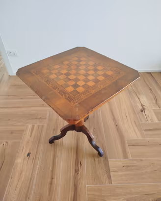 Tavolo scacchiera in legno