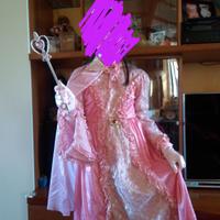 Vestito Carnevale Principessa medievale rosa tg. 8