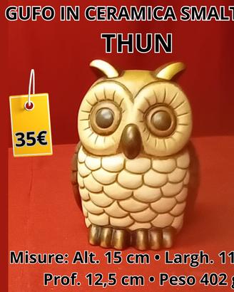 GUFO IN CERAMICA SMALTATA THUN