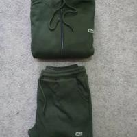 Lacoste UNISEX - Felpa con zip + Pantalone - Verde
