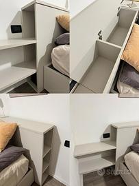 Testata letto con contenitore