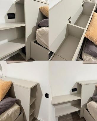 Testata letto con contenitore
