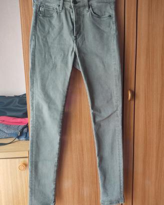 jeans skinny verde militare 