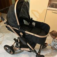 Passeggino kiduku 3 in 1 con accessori