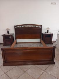 gruppo letto noce massello