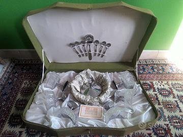 Servizio da macedonia vintage cristallo ed inox