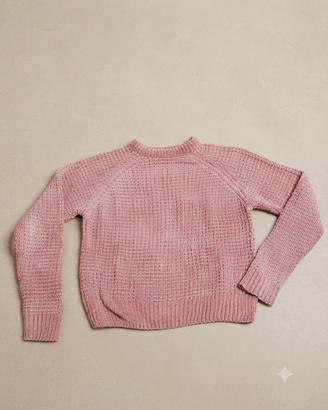Maglione terranova taglia M ciniglia rosa antico 
