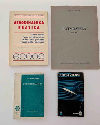 Lotto 4 libri Aeronautica Fluidodinamica 1965-75