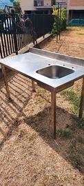 lavabo in acciaio 