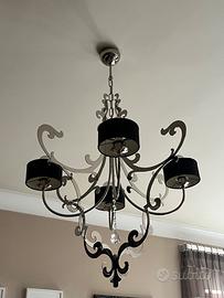 Cantori lampadari in coppia con accessori Swaroski