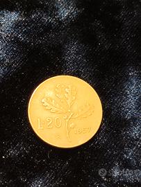Moneta da 20 Lire della Repubblica Italiana 