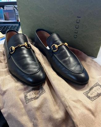 Mocassino Gucci Nero Jordaan Pelle 41.5
