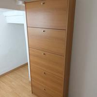 Scarpiera Salvaspazio 5 Ante - Color Legno