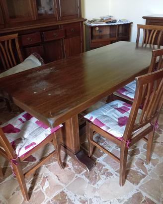Tavolo legno + 6 sedie