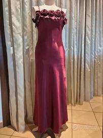 Abito lungo elegante con scialle