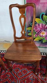 Sedie in noce nazionale 6 pezzi