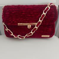 pochette in velluto di ciniglia 