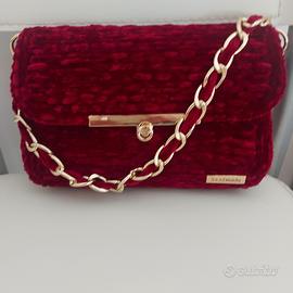 pochette in velluto di ciniglia 